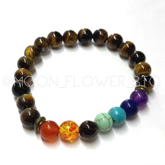 Tiger Eye 7 Chakra Bracelet - Picture 8 of 11